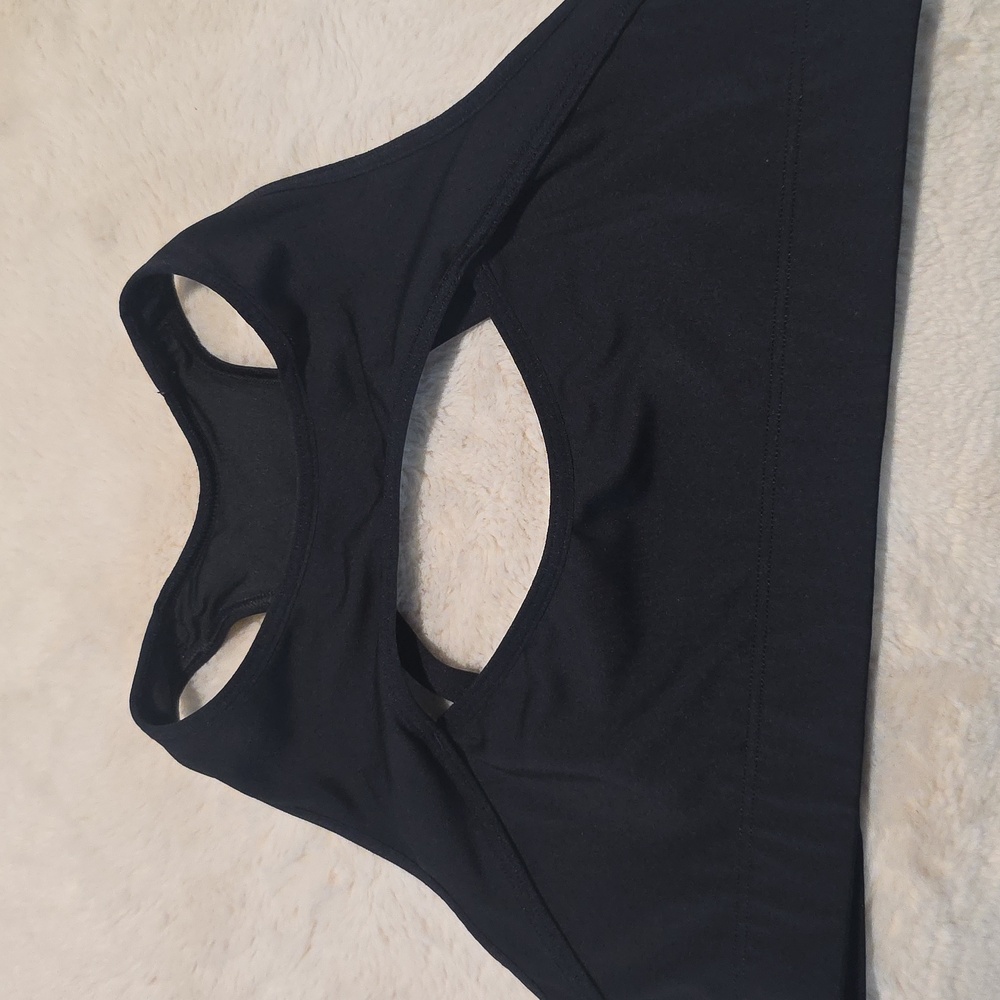 Savage X Fenty Black Adjustable-Strap Sports Bralette